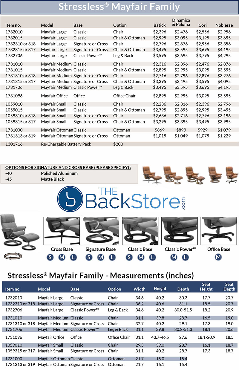 Stressless Mayfair Recliner Chair Dimensions