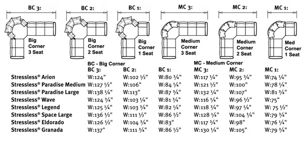 Stressless Sofa Sectional Dimensions