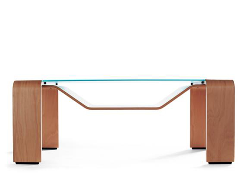 Ekornes Pegasus Wood Glass Table by Stressless